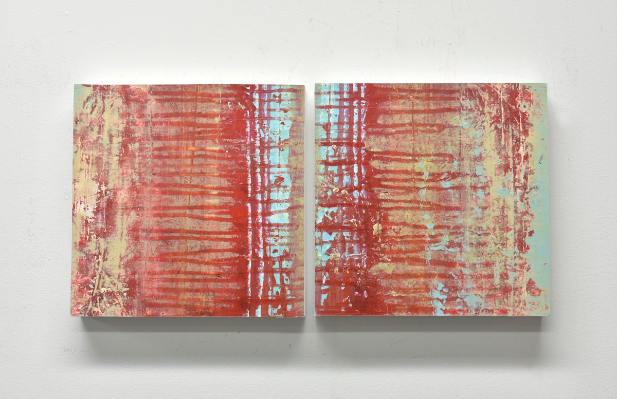 GeoHorizon 123 diptych by Lisa Carney