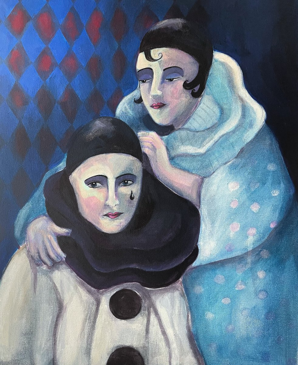Pierrot and Piroutte by Nina Shilling