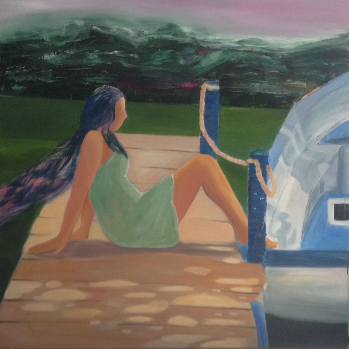 Veleka River By Nadya Peovska, 35 X 35, Artwork For Sale On Artfinder