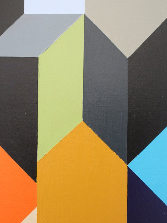Geo Blocks No 1 (Framed)