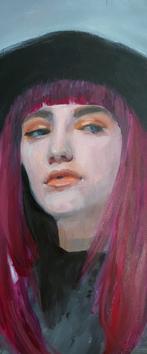 Portrait of a Woman and Her Hat. by Jackie Smith