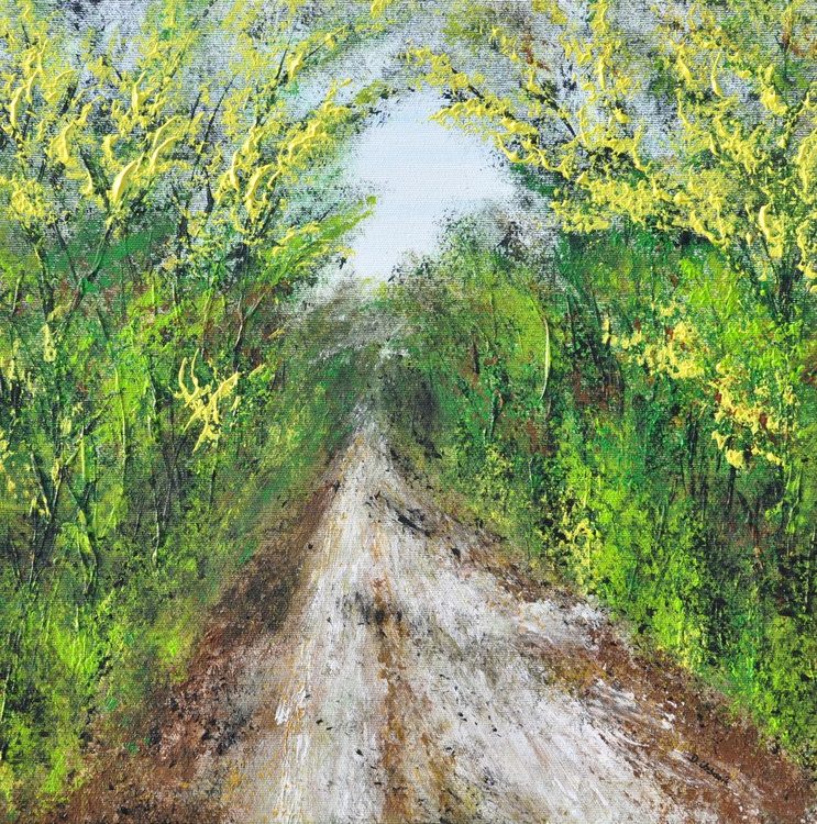 Forest Path Acrylic Painting By Daniel Urbanik Artfinder