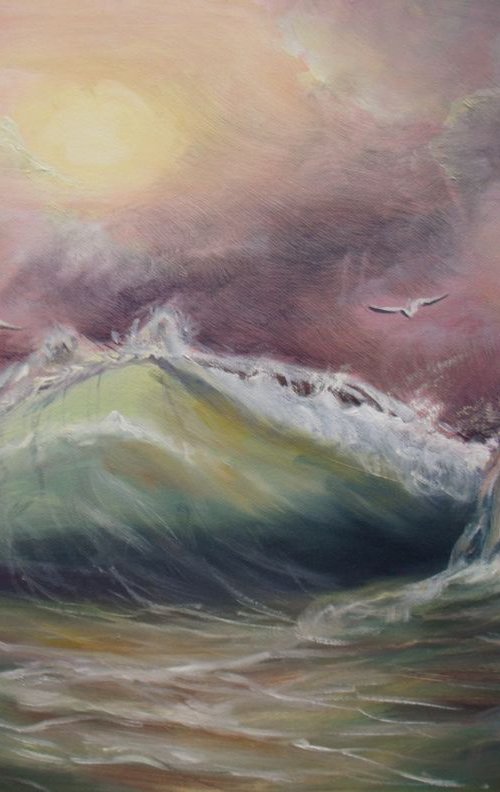 Stormy sea by Elena Sokolova