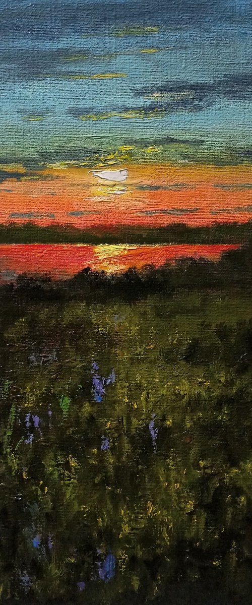 A quiet evening by the river by Oleh Rak