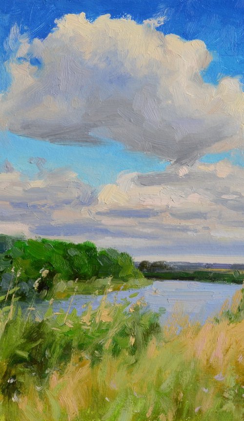 Clouds over the meadow by Ruslan Kiprych