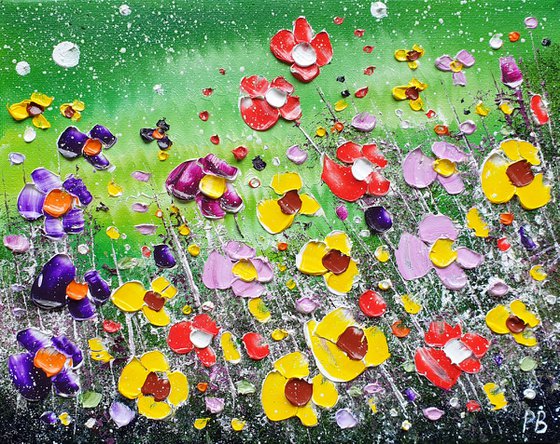 "Northern Lights & Flowers in Love"