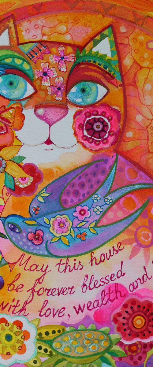 Blessed Home Cat by Oxana Zaika