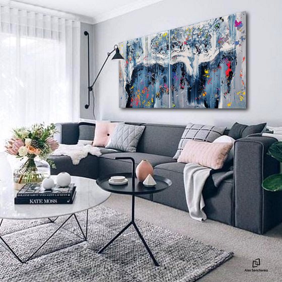 180x90cm. / abstract painting / Abstract 21114