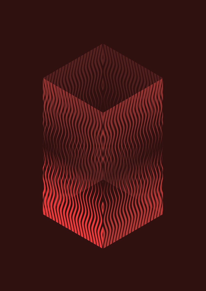 Graphic Cityscapes Giclee Print By David Gill, 12 X 17, Ripped Pair Trap 2, Original Artwork