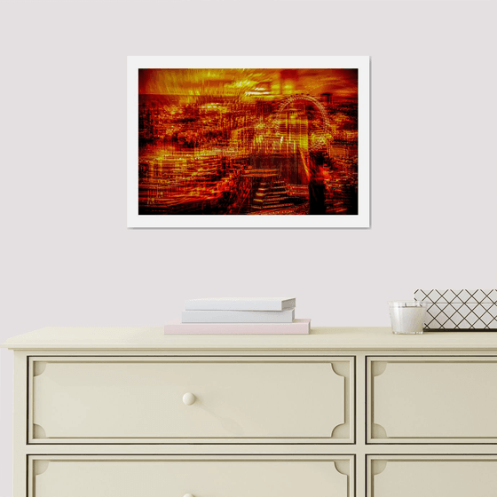 London Views 10. Abstract Aerial View of London and The London Eye Limited Edition 1/50 15x10 inch Photographic Print