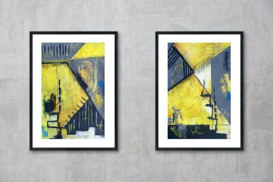 Geometric view - diptych