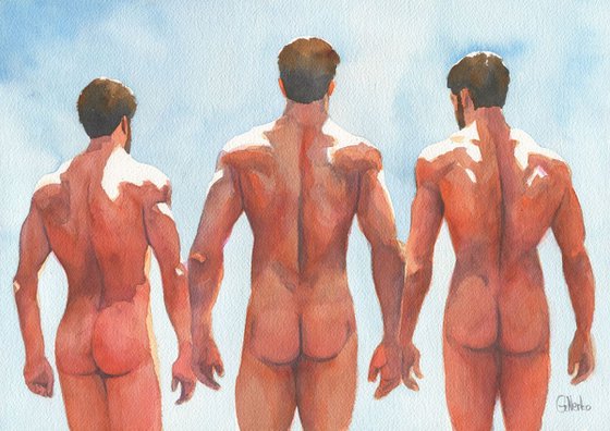 3 guys - Male nude