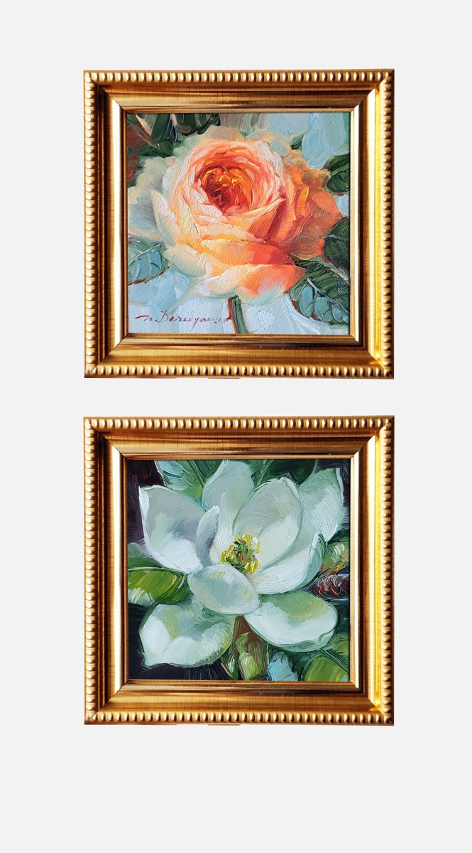 Rose Magnolia By Nataly Derevyanko, 5 X 5, Artwork For Sale On Artfinder