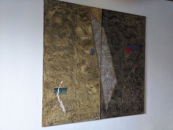 "Transition" Large Diptych.