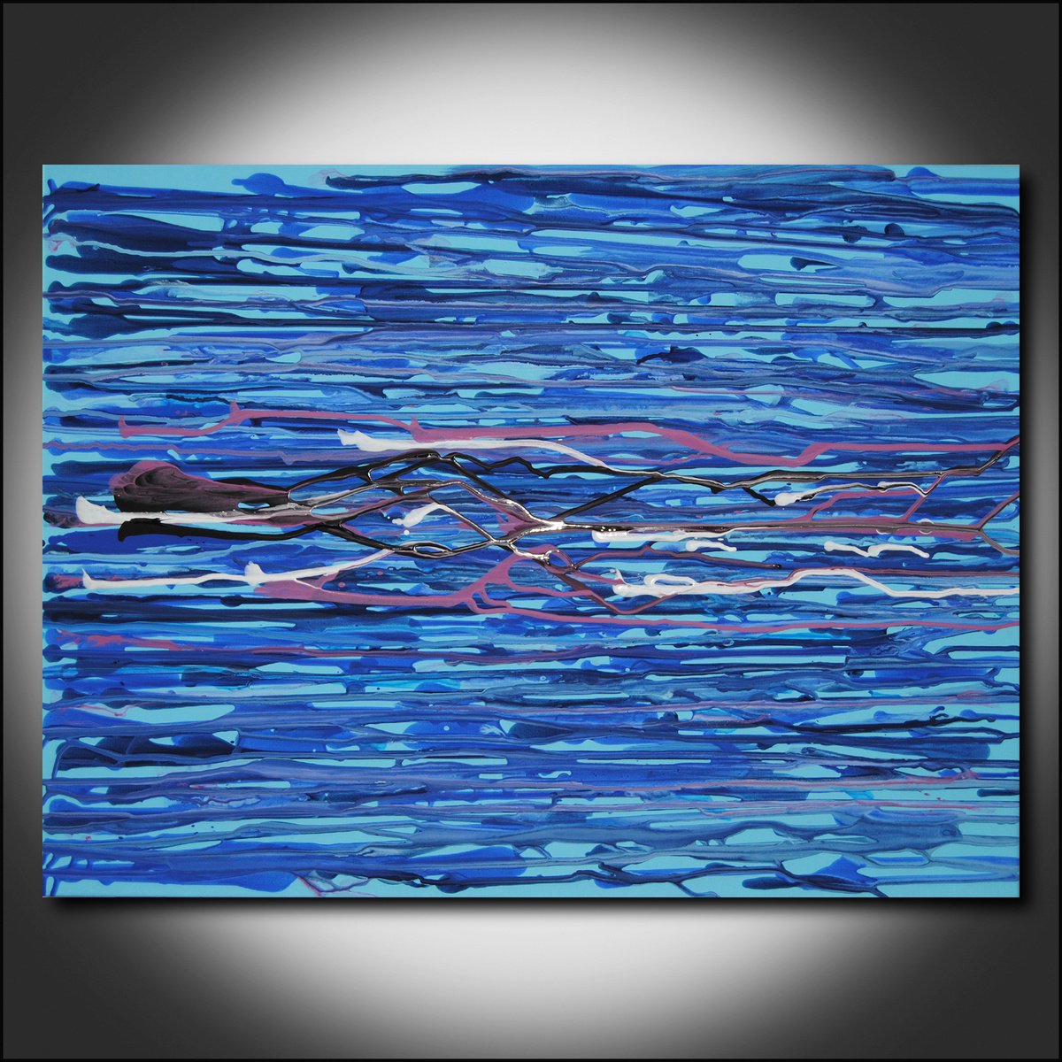 Abstract Acrylic Painting By Valeri Tsvetkov, 31 X 24", Abstract Composition 22, Original Artwork