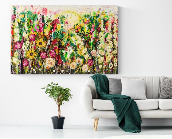 Honeyglow Grove; Abstract Floral Landscape