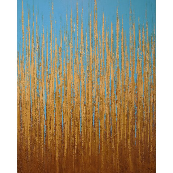 Gold Blue - Color Field