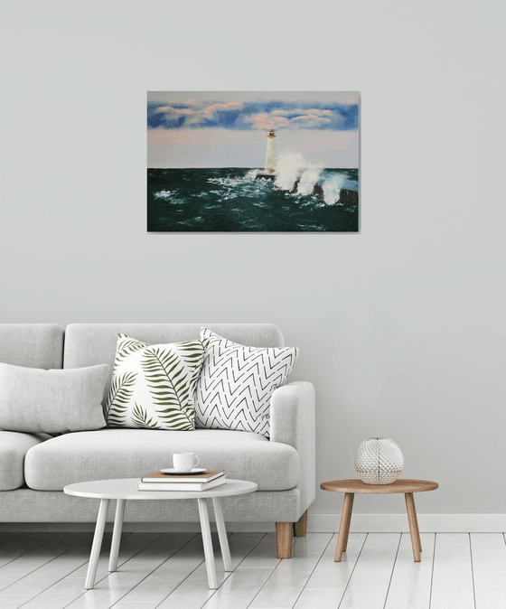 Lighthouse on Lake Ontario / Original Painting