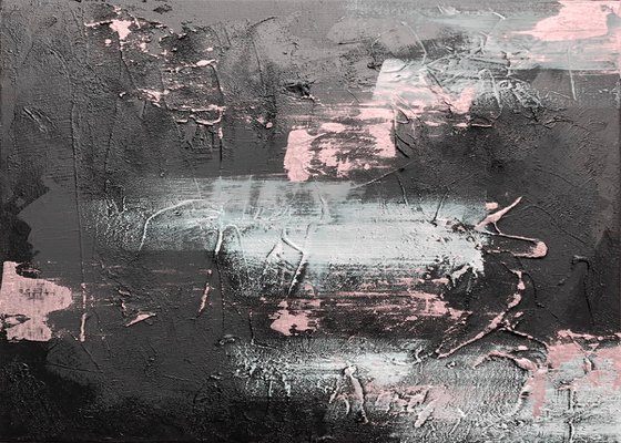 Pink and Black Abstract Reflections