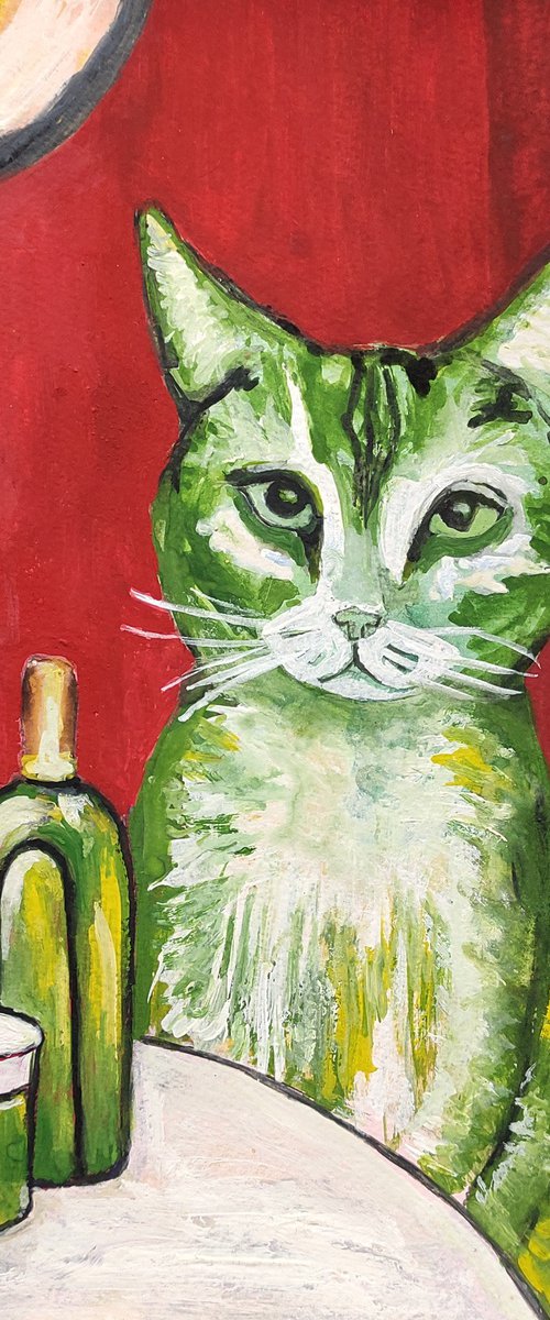 Cat, lover of absinthe by Yulia Berseneva