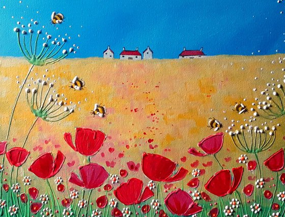 Poppies and Bumblebees