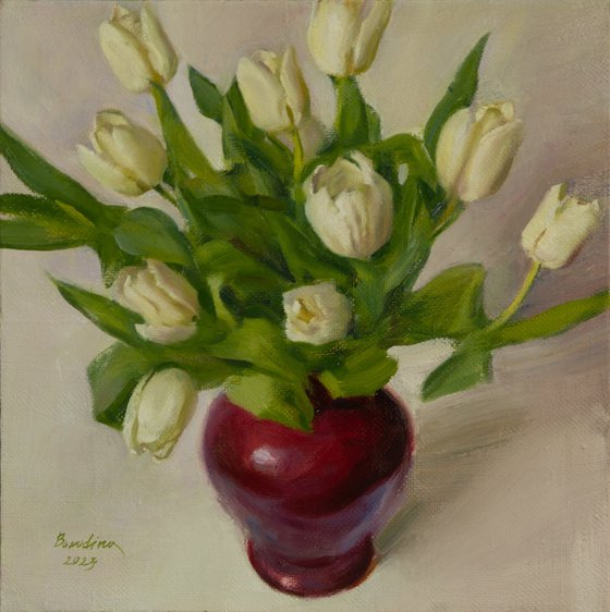 White tulips
