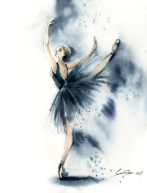 Ballerina in Blue n.1 by Sophie Rodionov