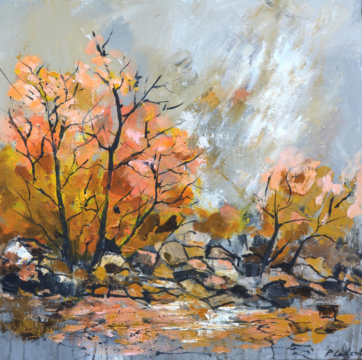 Along The River By Pol Henry Ledent, 20 X 20, Artwork For Sale On Artfinder