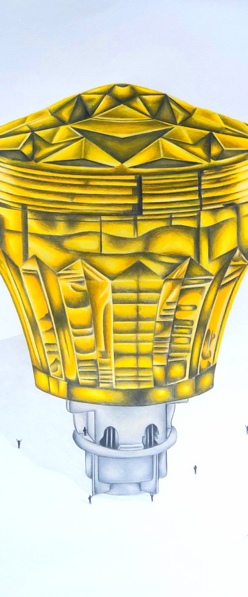 Fairground Light Bulb Yellow by Daniel Shipton