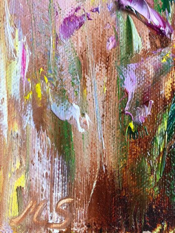 IRIS MOOD №3 - Set art. Irises. Flowers. Gift. Lilac color. Bouquet. Garden. Garden flowers. Field irises. Mini-art. Fast painting. The best solution. Gift painting. Postcard. Season. Holidays.