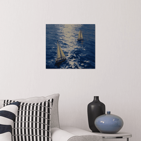 Seascape with Sailboats 34