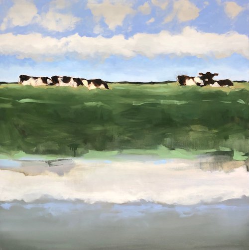 Grazing cows by Stella Burggraaf