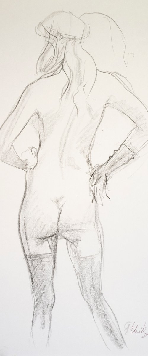 Parisian woman nude (model Lisa) by Irina Bibik-Chkolian