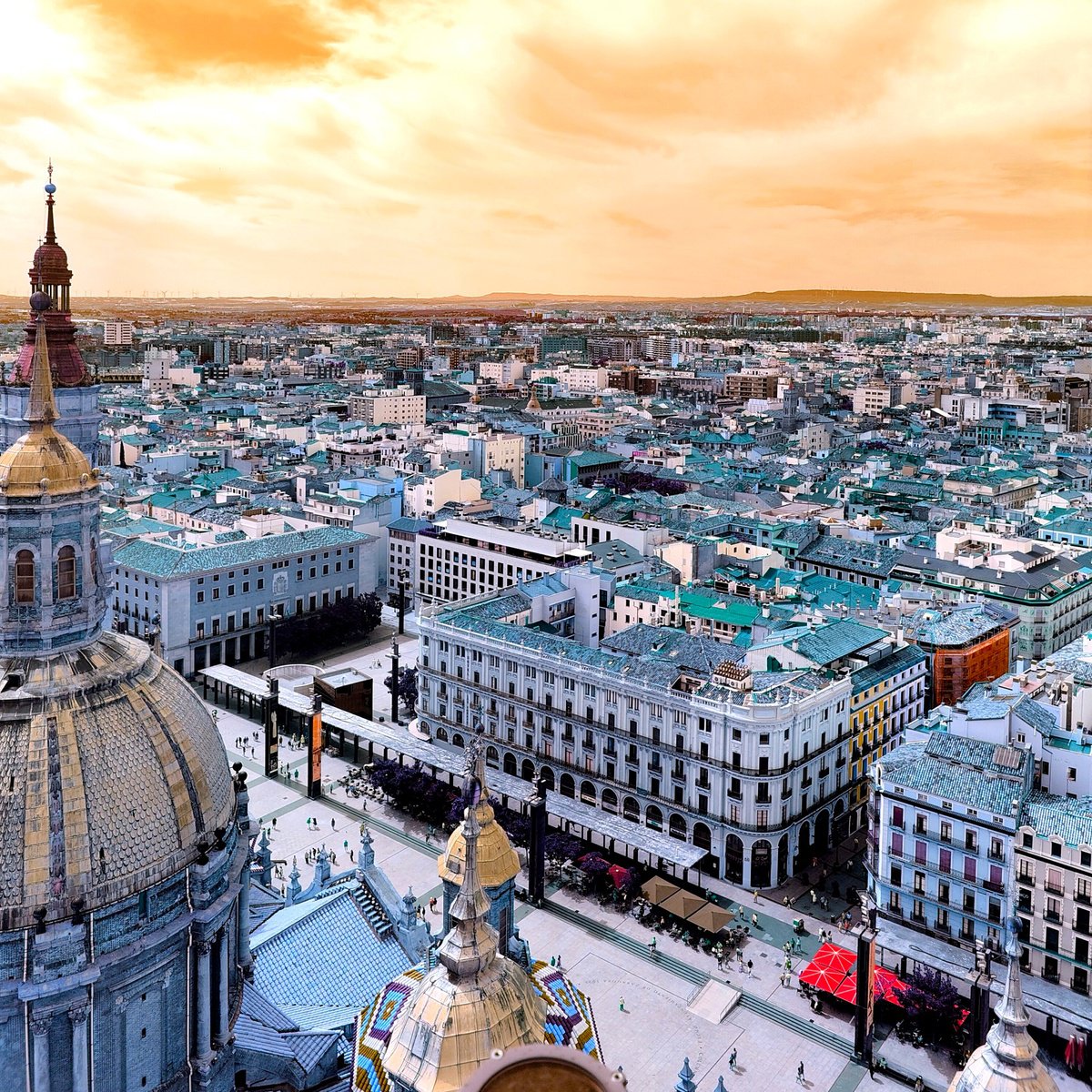 Cityscapes Photograph By Tatiana Zappa, 24 X 24", Zaragoza, Original Artwork