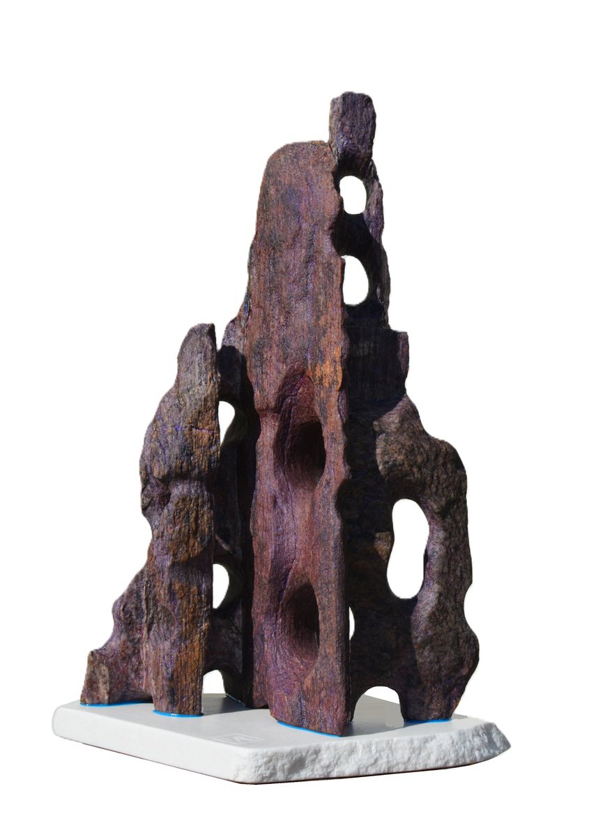 Expressive Stone Sculpture , Neo Gothic Citadel By Ognyan Chitakov, 19 X 27, Artwork For Sale On Artfinder