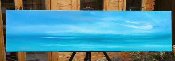 Beside the Seaside 3 - Blue, Panoramic, Cornwall, Scotland, Coast, Seascape