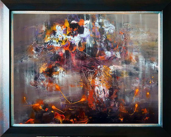 Stunning framed autumun colors ghostlly enigmatic still life by O KLOSKA