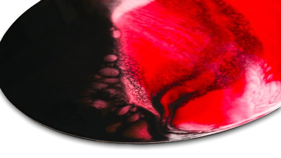 Abstract acrylic ink and epoxy resin - Pink Indulgence 2