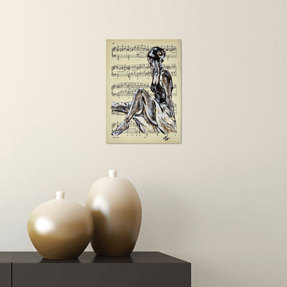 Ballerina XXIII - Vintage Music Page, GIFT idea