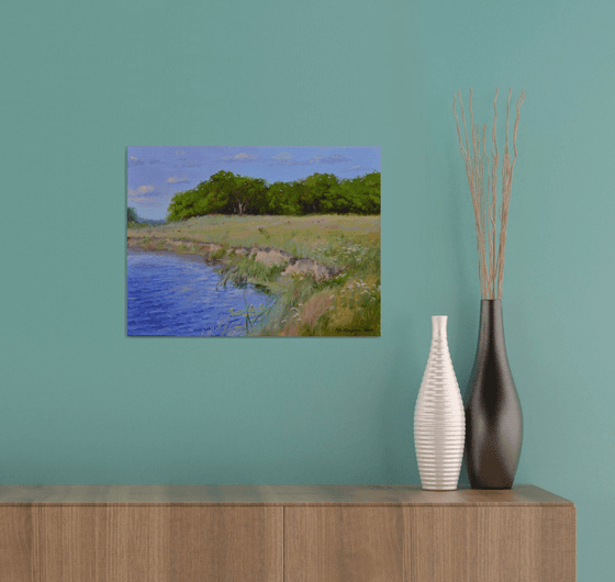 On the steep bank. Etude