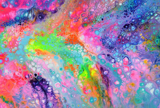 Flowing Energy 60 - Large Colorful Abstract