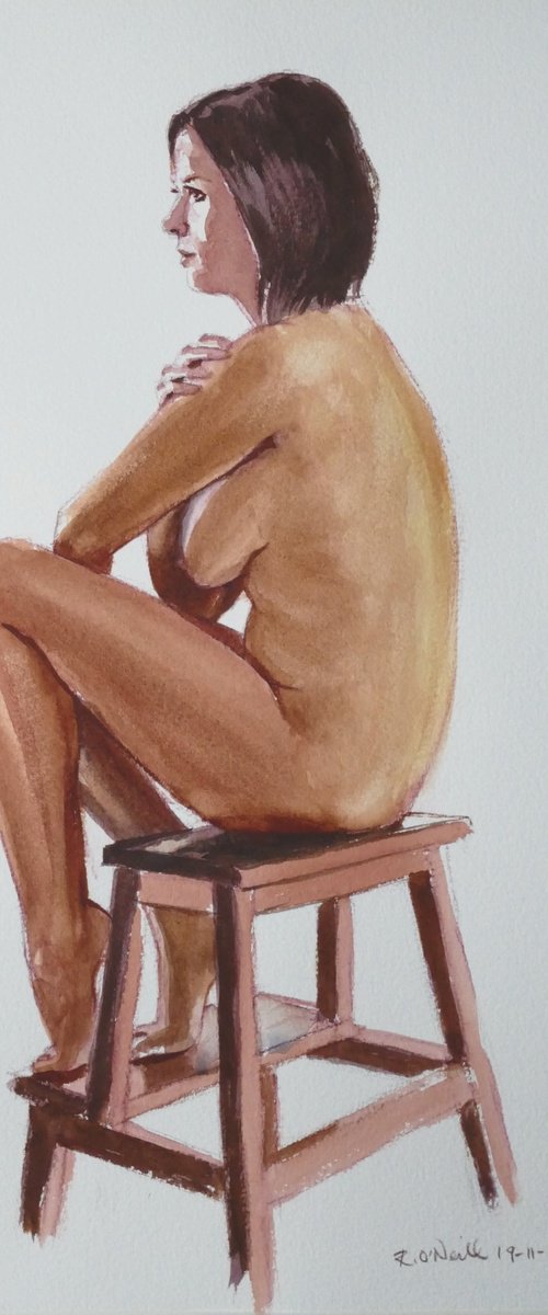 Seated female nude by Rory O’Neill