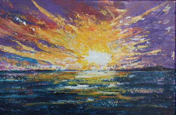 Sunset seascape explosion