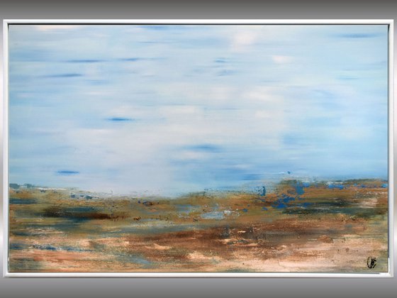 Memories  - Abstract Art - Acrylic Painting - Canvas Art - Framed Painting - Abstract Sea Painting - Ready to Hang