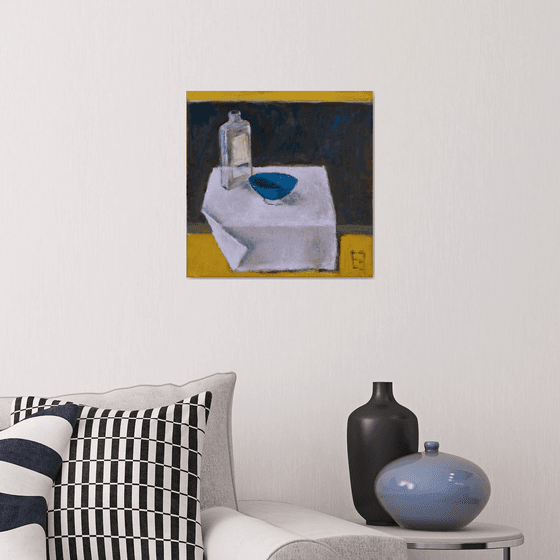 Still life with blue bowl