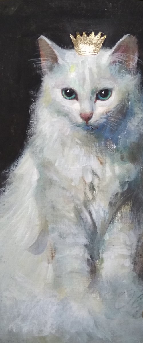 White  Cat by HELINDA (Olga Müller)