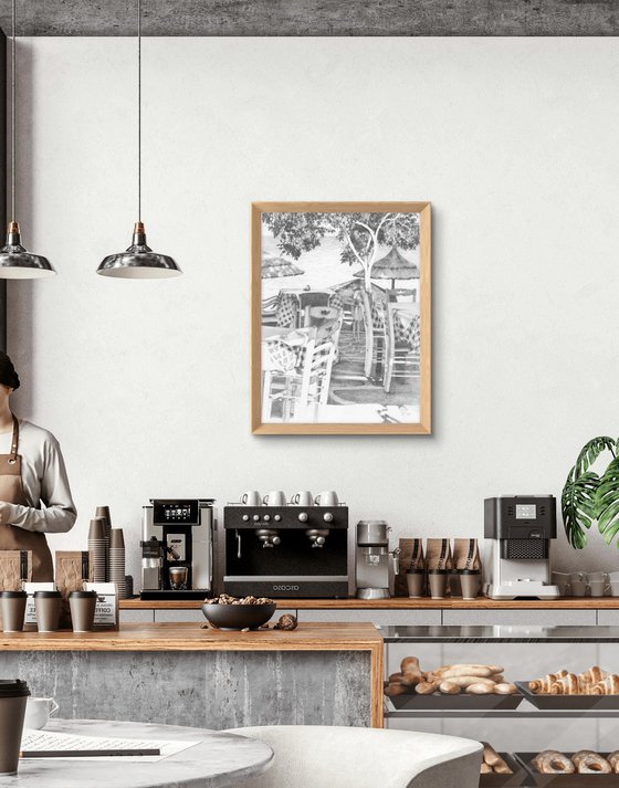 Seaside cafe serenity