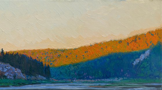 Sunset on the Chusovaya river