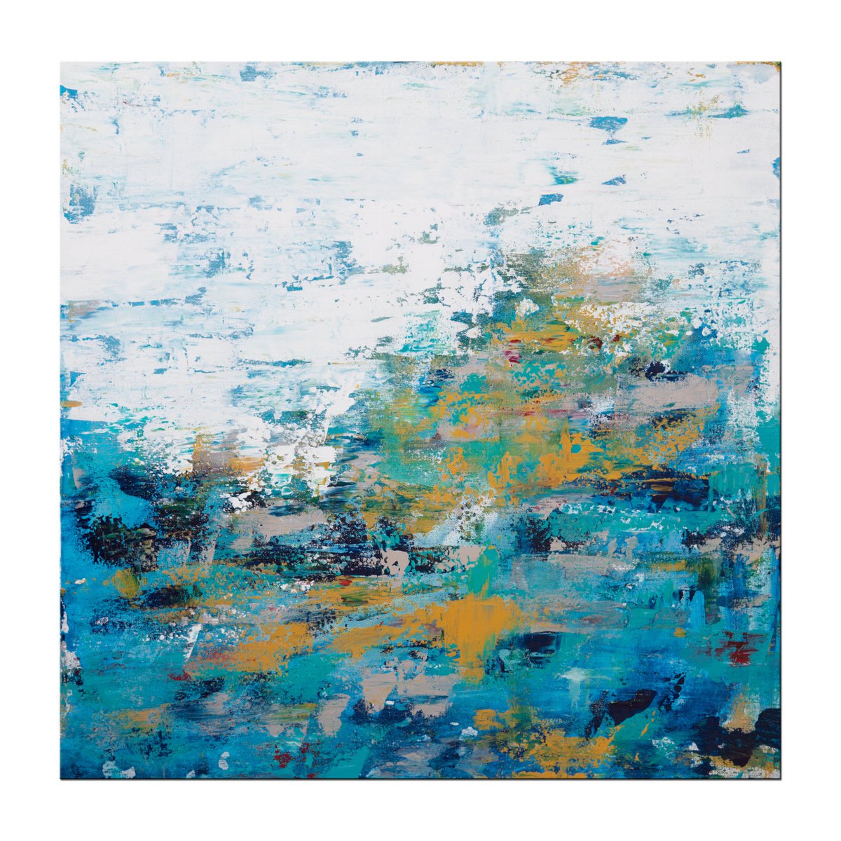 Abstract Acrylic Painting By Hilary Winfield, 30 X 30, Modern Industrial 59, Original Artwork