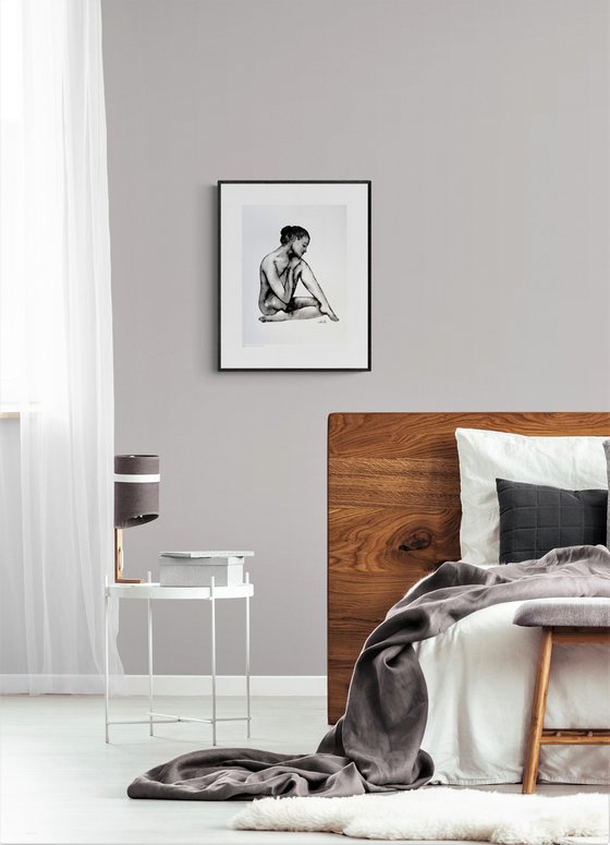 Loneliness - Black and white wall art